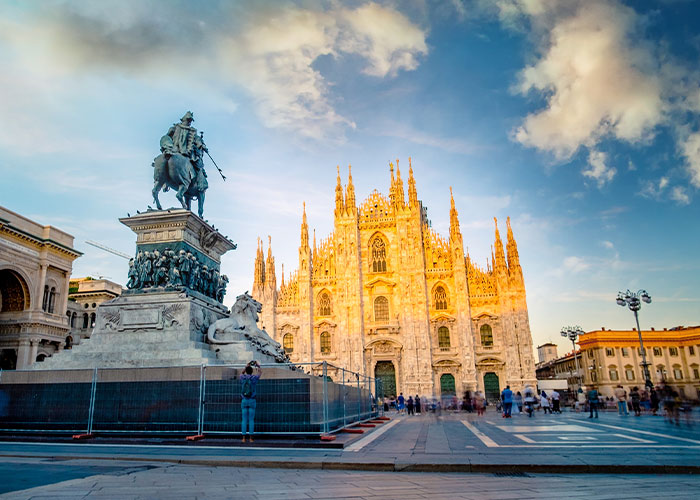 Piazza del Duomo in Milan Italy